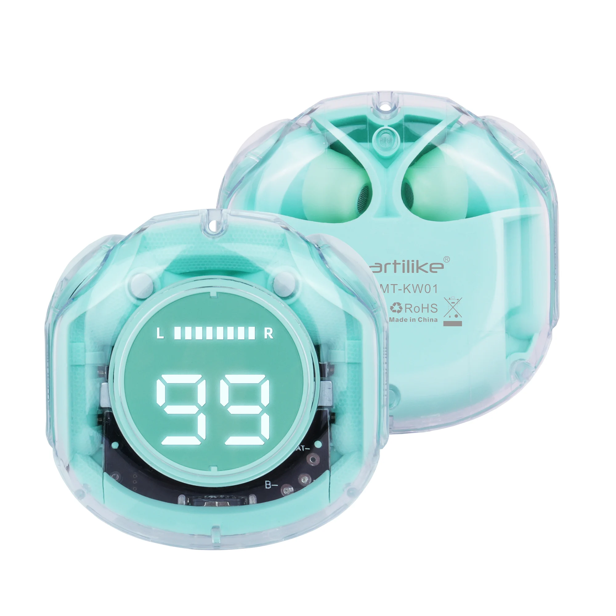 MT-KW01 Wireless Earphone with Transparent Shell Design - Image 9