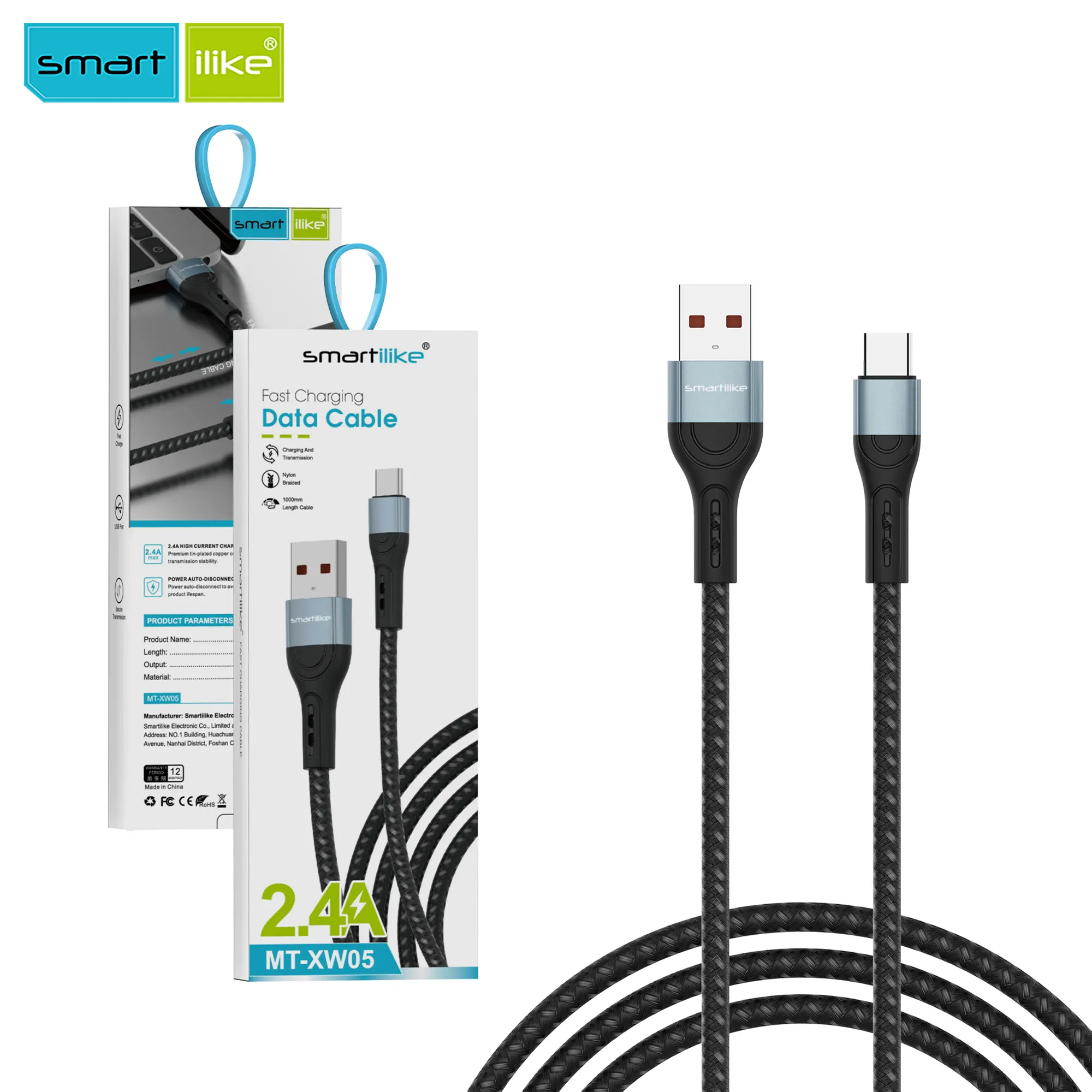 MT-XW05 Aluminum Alloy Connecter Braided Fast Charging Cable - Image 2