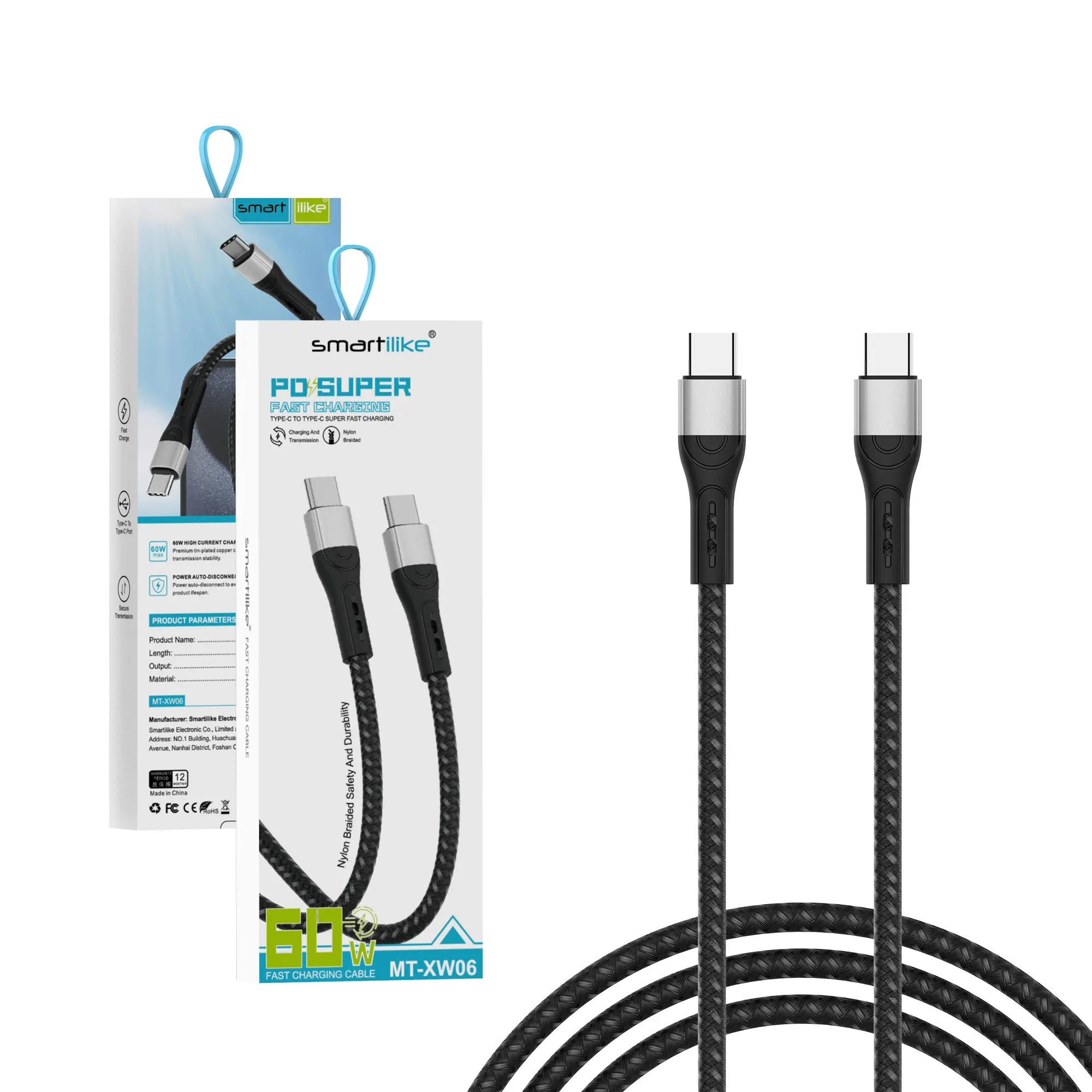 MT-XW06 Aluminum Alloy Connecter Braided Fast Charging PD Cable - Image 2