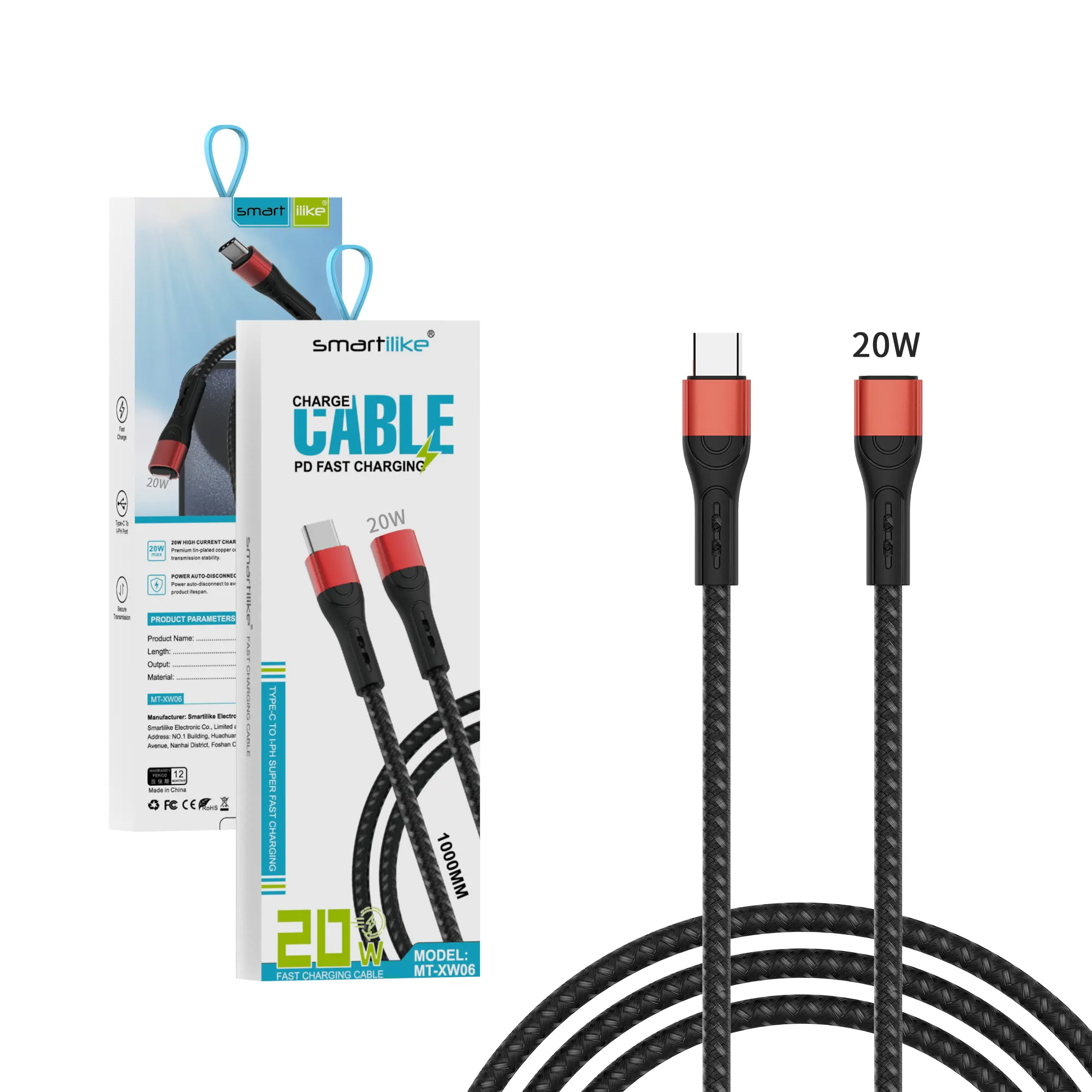 MT-XW06 Aluminum Alloy Connecter Braided Fast Charging PD Cable - Image 11