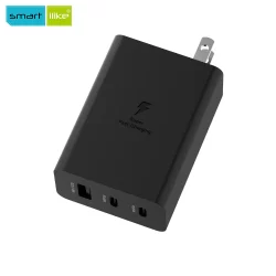 MT-TP07 PD+QC3.0 20W Three Ports Fast Charging Adapter - Black